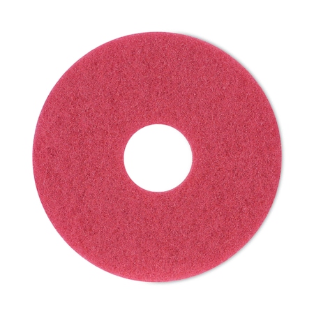 Boardwalk Buffing Floor Pads, 12" Diameter, Red, PK5 BWK4012RED